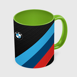 Кружка 3D BMW M PERFORMANCE, цвет: 3D-белый + светло-зеленый
