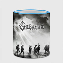 Кружка 3D Sabaton, цвет: 3D-небесно-голубой кант — фото 2