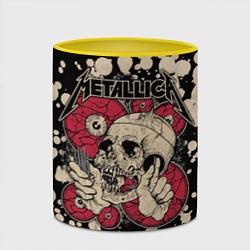 Кружка 3D Metallica, цвет: 3D-белый + желтый — фото 2