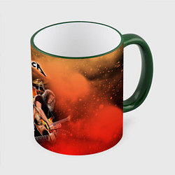 Кружка 3D Metallica, цвет: 3D-зеленый кант