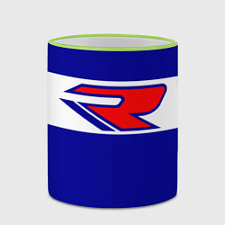 Кружка 3D Suzuki Moto Sport, цвет: 3D-светло-зеленый кант — фото 2