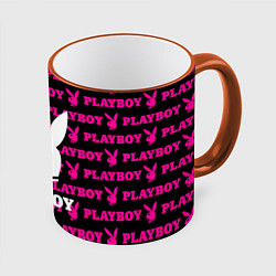 Кружка 3D PLAYBOY, цвет: 3D-оранжевый кант