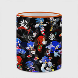 Кружка 3D Sonic паттерн, цвет: 3D-оранжевый кант — фото 2
