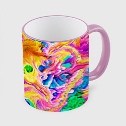 Кружка 3D TIE DYE, цвет: 3D-розовый кант