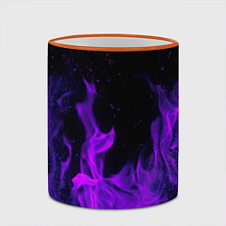 Кружка 3D ФИОЛЕТОВЫЙ ОГОНЬ, цвет: 3D-оранжевый кант — фото 2