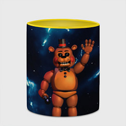 Кружка 3D Five Nights At Freddys, цвет: 3D-белый + желтый — фото 2