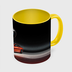 Кружка 3D BMW, цвет: 3D-белый + желтый