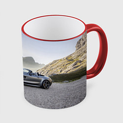 Кружка 3D Mercedes V8 Biturbo, цвет: 3D-красный кант