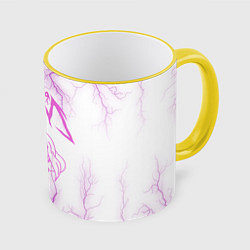 Кружка 3D ПОШЛАЯ МОЛЛИ, цвет: 3D-желтый кант