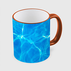 Кружка 3D Вода, цвет: 3D-оранжевый кант