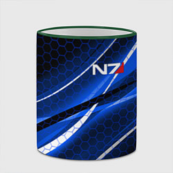 Кружка 3D MASS EFFECT N7, цвет: 3D-зеленый кант — фото 2