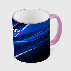 Кружка 3D MASS EFFECT N7, цвет: 3D-розовый кант