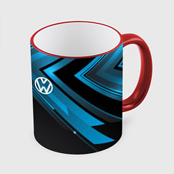 Кружка 3D Volkswagen, цвет: 3D-красный кант