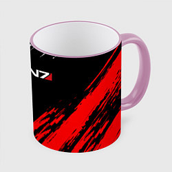 Кружка 3D MASS EFFECT N7, цвет: 3D-розовый кант