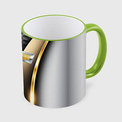Кружка 3D CHEVROLET, цвет: 3D-светло-зеленый кант