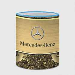 Кружка 3D MERCEDES GOLD, цвет: 3D-небесно-голубой кант — фото 2