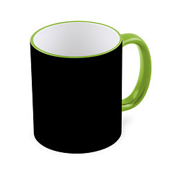 Кружка 3D BLACK YELLOW, цвет: 3D-светло-зеленый кант