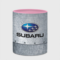 Кружка 3D SUBARU, цвет: 3D-белый + розовый — фото 2