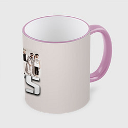 Кружка 3D BTS, цвет: 3D-розовый кант