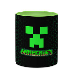 Кружка 3D Minecraft, цвет: 3D-белый + светло-зеленый — фото 2