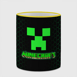 Кружка 3D Minecraft, цвет: 3D-желтый кант — фото 2