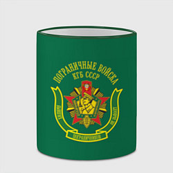 Кружка 3D Пограничные Войска КГБ СССР, цвет: 3D-зеленый кант — фото 2