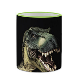 Кружка 3D Динозавр T-Rex, цвет: 3D-светло-зеленый кант — фото 2
