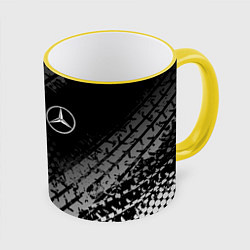 Кружка 3D Mercedes-Benz, цвет: 3D-желтый кант
