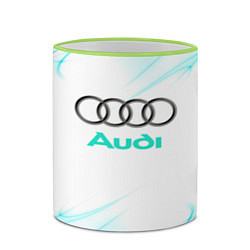 Кружка 3D Audi, цвет: 3D-светло-зеленый кант — фото 2