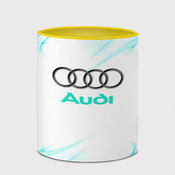 Кружка 3D Audi, цвет: 3D-белый + желтый — фото 2