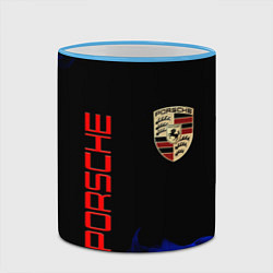 Кружка 3D Porsche, цвет: 3D-небесно-голубой кант — фото 2