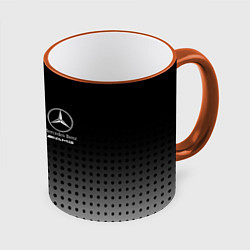 Кружка 3D Mercedes-Benz, цвет: 3D-оранжевый кант