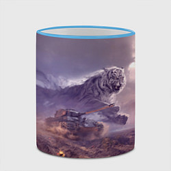 Кружка 3D Танк, цвет: 3D-небесно-голубой кант — фото 2