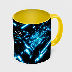 Кружка 3D MAZDA, цвет: 3D-белый + желтый