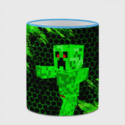 Кружка 3D MINECRAFT CREEPER, цвет: 3D-небесно-голубой кант — фото 2