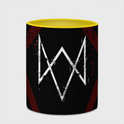 Кружка 3D WATCH DOGS LEGION, цвет: 3D-белый + желтый — фото 2