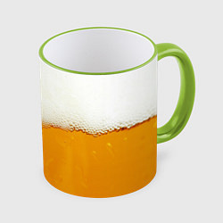 Кружка 3D Я ПИВО!, цвет: 3D-светло-зеленый кант