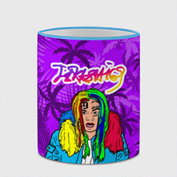 Кружка 3D Такеши 6ix9ine, цвет: 3D-небесно-голубой кант — фото 2