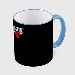 Кружка 3D CHICAGO BULLS, цвет: 3D-небесно-голубой кант