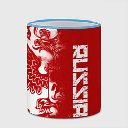 Кружка 3D Russia, цвет: 3D-небесно-голубой кант — фото 2