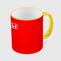 Кружка 3D HONDA, цвет: 3D-желтый кант