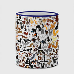 Кружка 3D Котики, цвет: 3D-синий кант — фото 2