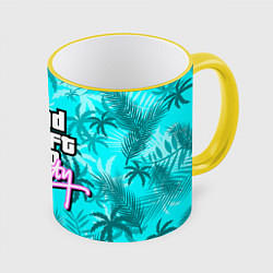 Кружка 3D GTA VICE CITY, цвет: 3D-желтый кант