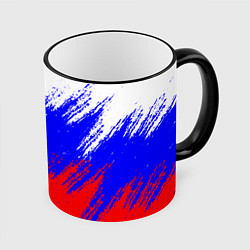 Кружка 3D Россия, цвет: 3D-черный кант