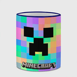 Кружка 3D Minecraft, цвет: 3D-синий кант — фото 2