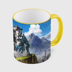Кружка 3D HORIZON ZERO DAWN, цвет: 3D-желтый кант