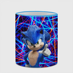Кружка 3D Sonic, цвет: 3D-небесно-голубой кант — фото 2