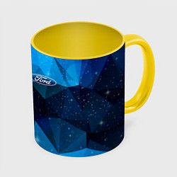Кружка 3D FORD, цвет: 3D-белый + желтый