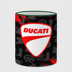 Кружка 3D DUCATI 2, цвет: 3D-зеленый кант — фото 2