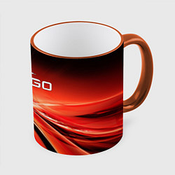 Кружка 3D CS GO КС ГО, цвет: 3D-оранжевый кант